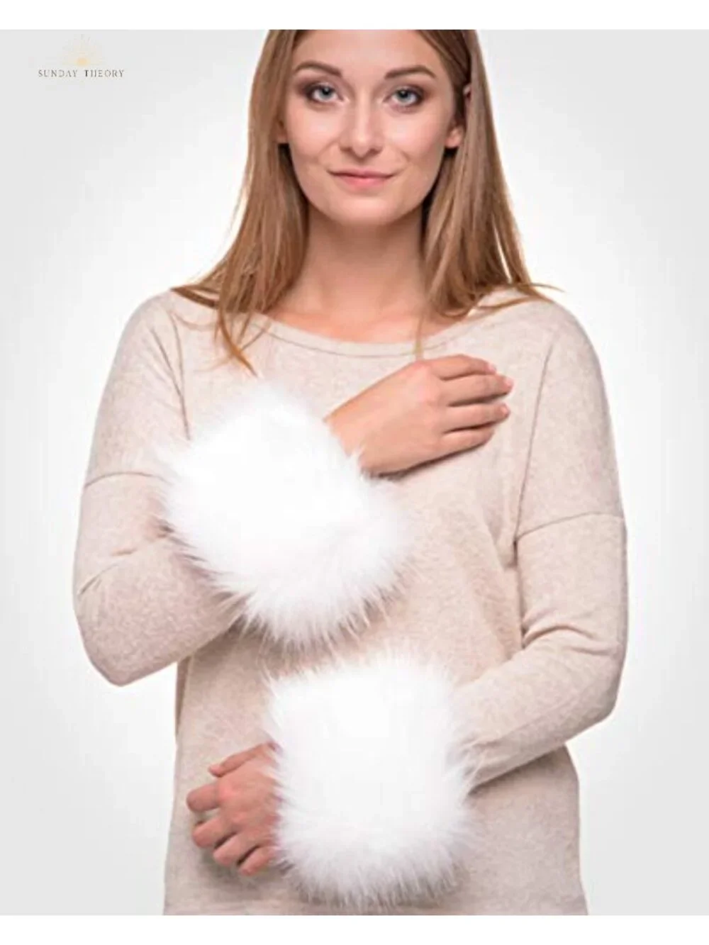 Faux Fur Wrist Cuffs Arm Warmers Winter Coat Extenders